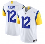 Women's Los Angeles Rams #12 Puka Nacua White 2024 F.U.S.E. Vapor Untouchable Stitched Jersey