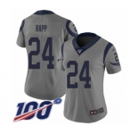 Women's Los Angeles Rams #24 Taylor Rapp Limited Gray Inverted Legend 100th Season Football Jersey