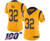 Women's Los Angeles Rams #32 Troy Hill Limited Gold Rush Vapor Untouchable 100th Season Football Jersey