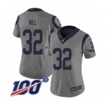 Women's Los Angeles Rams #32 Troy Hill Limited Gray Inverted Legend 100th Season Football Jersey