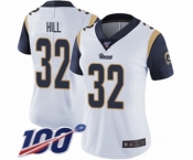 Women's Los Angeles Rams #32 Troy Hill White Vapor Untouchable Limited Player 100th Season Football Jersey