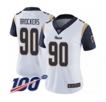 Women's Los Angeles Rams #90 Michael Brockers White Vapor Untouchable Limited Player 100th Season Football Jersey