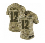 Women's Nike Los Angeles Rams #12 Brandin Cooks Limited Camo 2018 Salute to Service NFL Jersey