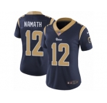 Women's Nike Los Angeles Rams #12 Joe Namath Vapor Untouchable Limited Navy Blue Team Color NFL Jersey