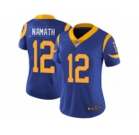 Women's Nike Los Angeles Rams #12 Joe Namath Vapor Untouchable Limited Royal Blue Alternate NFL Jersey