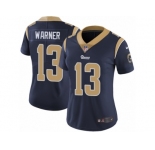 Women's Nike Los Angeles Rams #13 Kurt Warner Vapor Untouchable Limited Navy Blue Team Color NFL Jersey