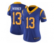 Women's Nike Los Angeles Rams #13 Kurt Warner Vapor Untouchable Limited Royal Blue Alternate NFL Jersey