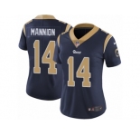 Women's Nike Los Angeles Rams #14 Sean Mannion Vapor Untouchable Limited Navy Blue Team Color NFL Jersey
