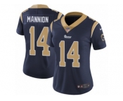 Women's Nike Los Angeles Rams #14 Sean Mannion Vapor Untouchable Limited Navy Blue Team Color NFL Jersey