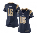 Women's Nike Los Angeles Rams #16 Jared Goff Navy Blue Team Color NFL Jersey