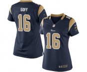 Women's Nike Los Angeles Rams #16 Jared Goff Navy Blue Team Color NFL Jersey