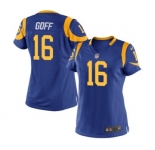 Women's Nike Los Angeles Rams #16 Jared Goff Royal Blue Alternate NFL Jersey