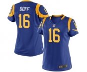 Women's Nike Los Angeles Rams #16 Jared Goff Royal Blue Alternate NFL Jersey