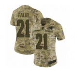 Women's Nike Los Angeles Rams #21 Aqib Talib Limited Camo 2018 Salute to Service NFL Jersey