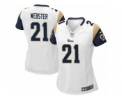 Women's Nike Los Angeles Rams #21 Kayvon Webster Limited White NFL Jersey
