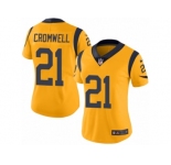 Women's Nike Los Angeles Rams #21 Nolan Cromwell Limited Gold Rush NFL Jersey