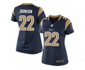 Women's Nike Los Angeles Rams #22 Trumaine Johnson Navy Blue Alternate Stitched NFL Jersey