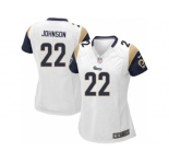 Women's Nike Los Angeles Rams #22 Trumaine Johnson White Alternate Stitched NFL Jersey