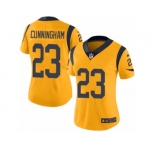 Women's Nike Los Angeles Rams #23 Benny Cunningham Limited Gold Rush NFL Jersey
