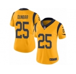 Women's Nike Los Angeles Rams #25 Lance Dunbar Limited Gold Rush NFL Jersey