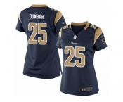 Women's Nike Los Angeles Rams #25 Lance Dunbar Limited Navy Blue Team Color NFL Jersey