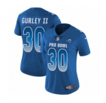 Women's Nike Los Angeles Rams #30 Todd Gurley Limited Royal Blue NFC 2019 Pro Bowl NFL Jersey