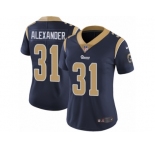 Women's Nike Los Angeles Rams #31 Mo Alexander Vapor Untouchable Limited Navy Blue Team Color NFL Jersey