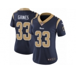 Women's Nike Los Angeles Rams #33 E.J. Gaines Vapor Untouchable Limited Navy Blue Team Color NFL Jersey