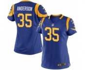 Women's Nike Los Angeles Rams #35 C.J. Anderson Game Royal Blue Alternate NFL Jersey