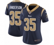 Women's Nike Los Angeles Rams #35 C.J. Anderson Navy Blue Team Color Vapor Untouchable Limited Player NFL Jersey