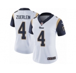 Women's Nike Los Angeles Rams #4 Greg Zuerlein Vapor Untouchable Limited White NFL Jersey