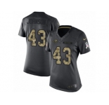 Women's Nike Los Angeles Rams #43 John Johnson Limited Black 2016 Salute to Service NFL Jersey