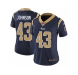 Women's Nike Los Angeles Rams #43 John Johnson Vapor Untouchable Limited Navy Blue Team Color NFL Jersey