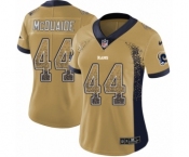 Women's Nike Los Angeles Rams #44 Jacob McQuaide Limited Gold Rush Drift Fashion NFL Jersey