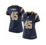 Women's Nike Los Angeles Rams #45 Zach Laskey Limited Navy Blue Team Color NFL Jersey