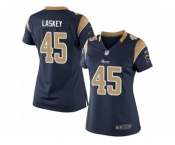 Women's Nike Los Angeles Rams #45 Zach Laskey Limited Navy Blue Team Color NFL Jersey