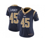Women's Nike Los Angeles Rams #45 Zach Laskey Vapor Untouchable Limited Navy Blue Team Color NFL Jersey