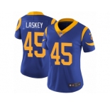 Women's Nike Los Angeles Rams #45 Zach Laskey Vapor Untouchable Limited Royal Blue Alternate NFL Jersey