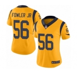 Women's Nike Los Angeles Rams #56 Dante Fowler Jr Limited Gold Rush Vapor Untouchable NFL Jersey