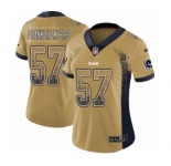 Women's Nike Los Angeles Rams #57 John Franklin-Myers Limited Gold Rush Drift Fashion NFL Jersey