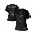 Women's Nike Los Angeles Rams #6 Johnny Hekker Game Black Fashion NFL Jersey