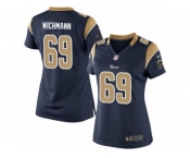 Women's Nike Los Angeles Rams #69 Cody Wichmann Limited Navy Blue Team Color NFL Jersey