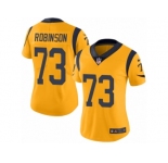Women's Nike Los Angeles Rams #73 Greg Robinson Limited Gold Rush NFL Jersey