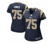 Women's Nike Los Angeles Rams #75 Deacon Jones Game Navy Blue Team Color NFL Jersey