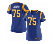 Women's Nike Los Angeles Rams #75 Deacon Jones Game Royal Blue Alternate NFL Jersey