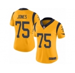 Women's Nike Los Angeles Rams #75 Deacon Jones Limited Gold Rush NFL Jersey