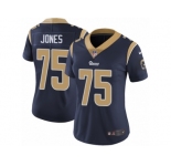 Women's Nike Los Angeles Rams #75 Deacon Jones Vapor Untouchable Limited Navy Blue Team Color NFL Jersey