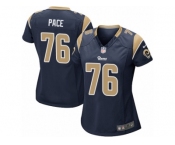 Women's Nike Los Angeles Rams #76 Orlando Pace Game Navy Blue Team Color NFL Jersey