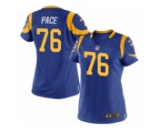 Women's Nike Los Angeles Rams #76 Orlando Pace Game Royal Blue Alternate NFL Jersey