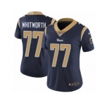 Women's Nike Los Angeles Rams #77 Andrew Whitworth Vapor Untouchable Limited Navy Blue Team Color NFL Jersey